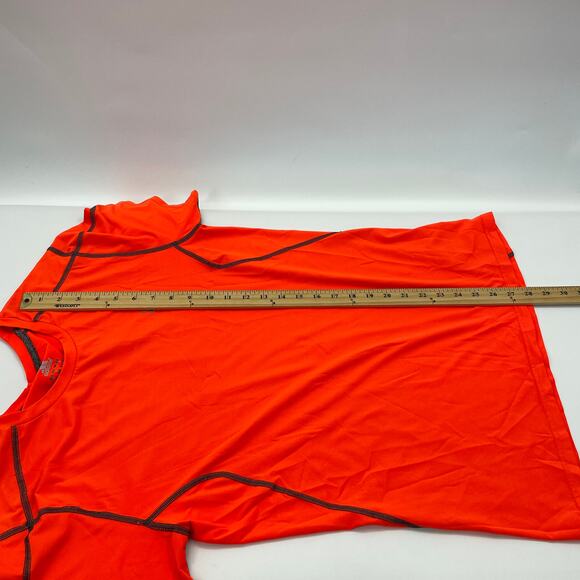 ADIDAS Bright Shirt Mens Size Hi Visibility Climalite Technical Short Sleeve Top - Picture 6 of 6